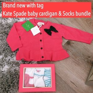 Kate spade baby cardigan & Socks Bundle